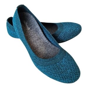 Allbirds Tree Breezers Ballet Flats Deep Emerald Teal Comfortable Washable 7